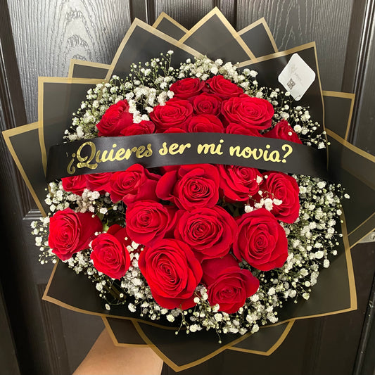 LUNA - Ramo de 24 Rosas para Pedir Noviazgo